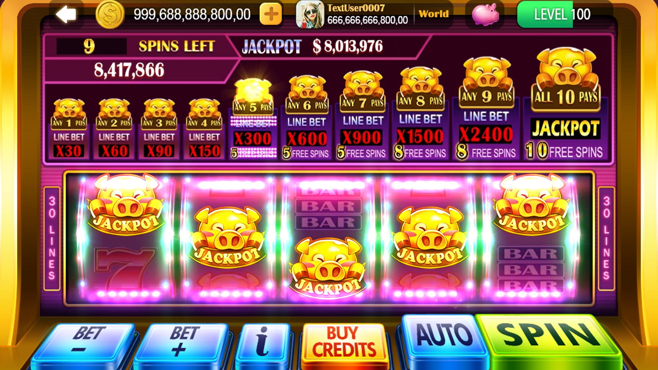 Slot machine with free spins online